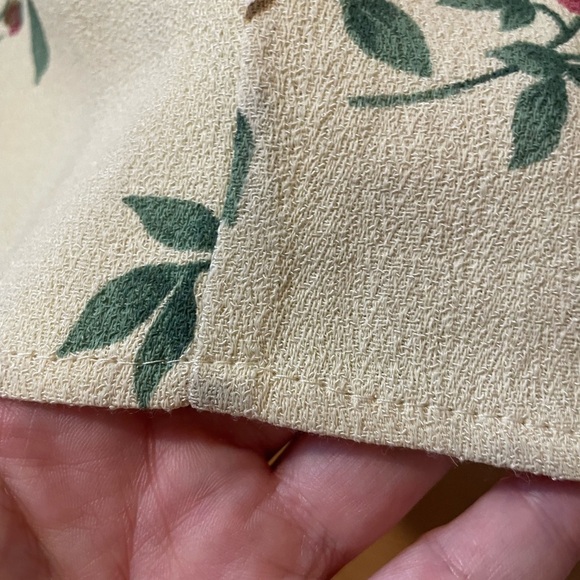 Vintage Maxi Satin Floral Dress Empire Waist Size XL Light Yellow Pink Green - Picture 13 of 15